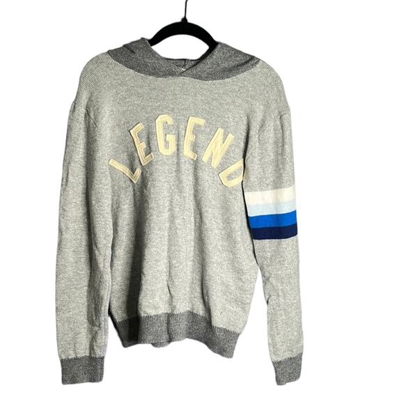 Gap Kids Boys Gray Hooded Sweater With Legend on Front Size XXL (13-14) - Picture 1 of 9
